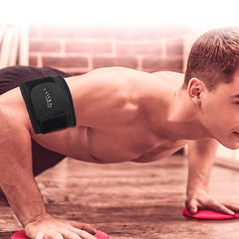 YAVOUN Tendonitis - Bicep ï¼† Tricep Compression Sleeve/Wrap - Tricep Tendonitis, Bicep Tendonitis - Pain Relief for Bicep and Triceps Muscle Strains, Compression Arm Support (Black, 8.3" - 13.7" Ã— W 2.97") - Image 5